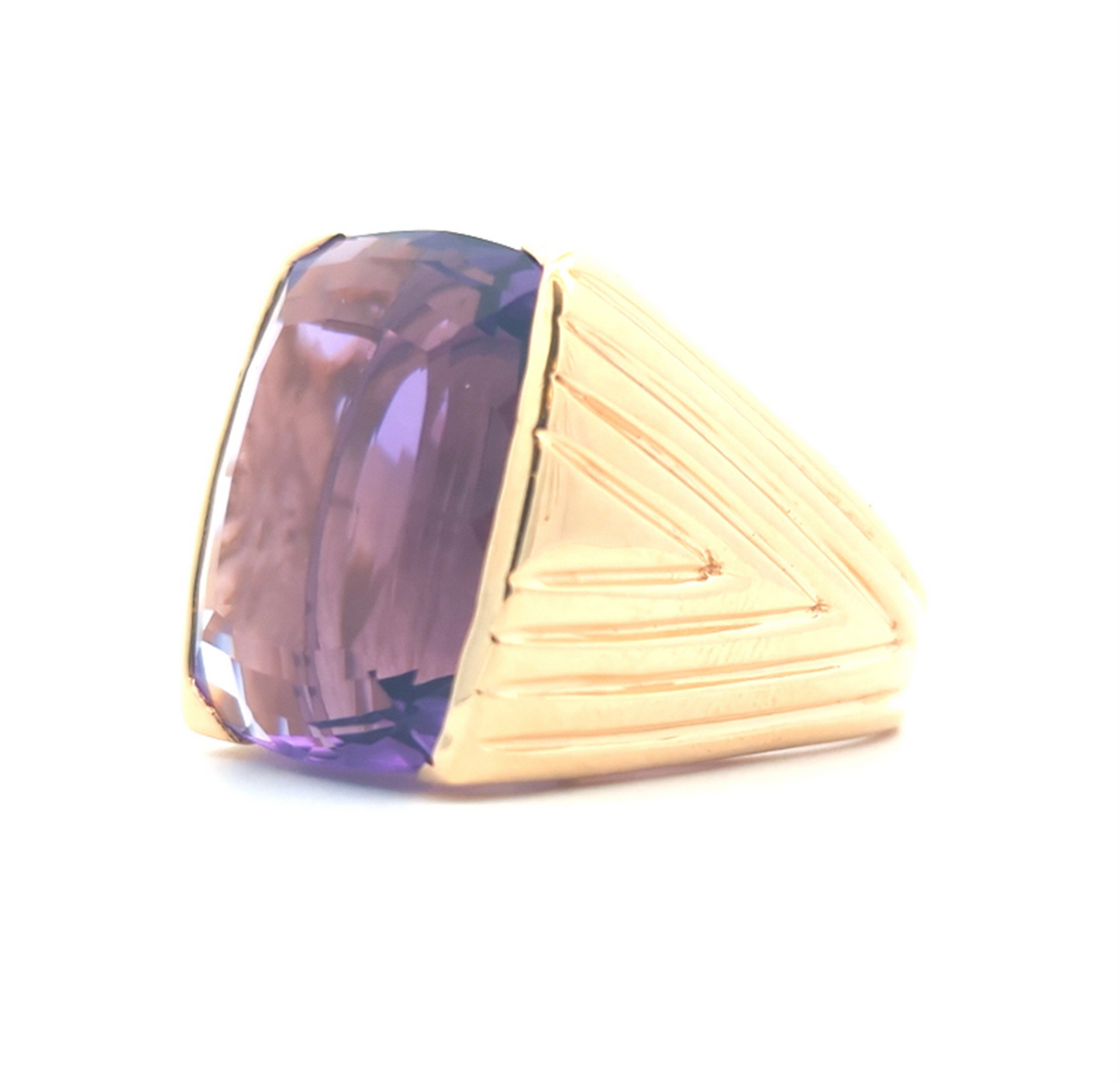 14KT Yellow Gold Natural Amethyst Estate Ring