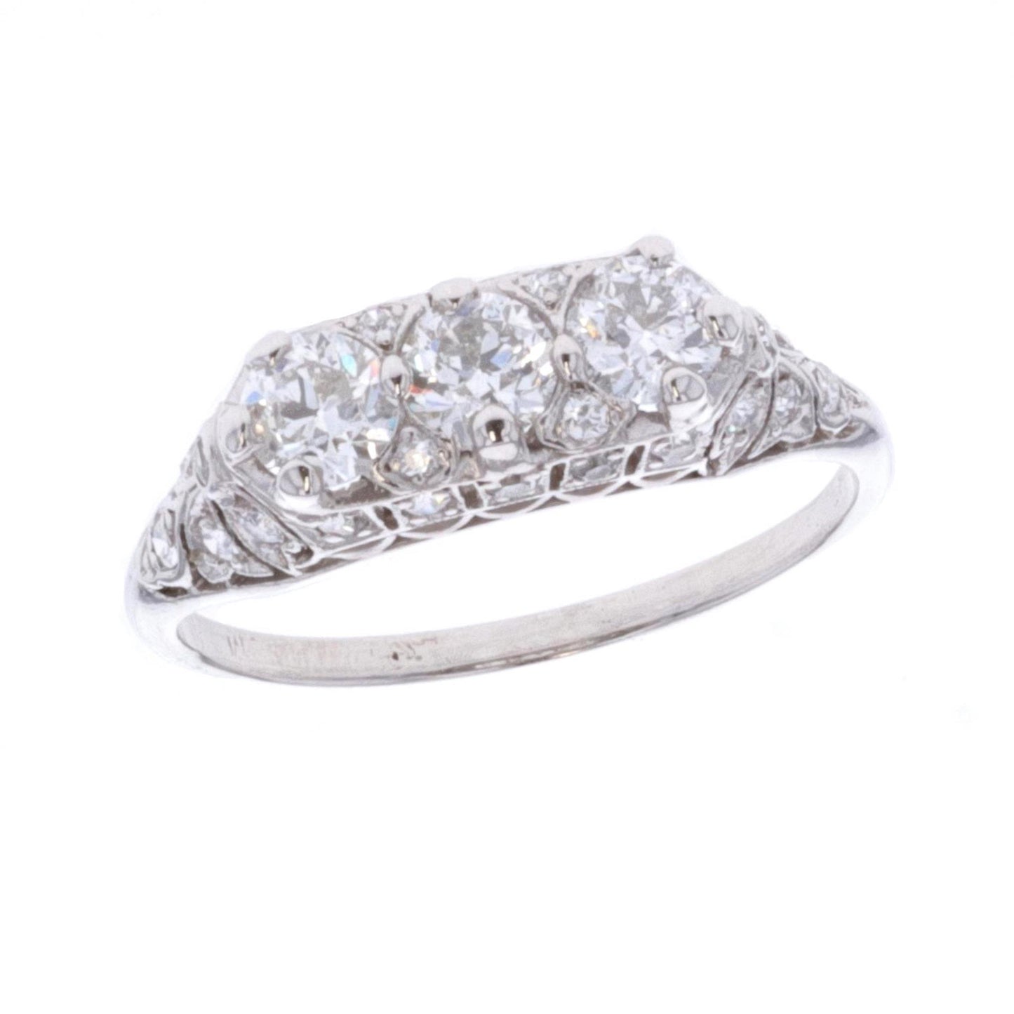 Platinum 1.25ctw Diamond Estate Ring