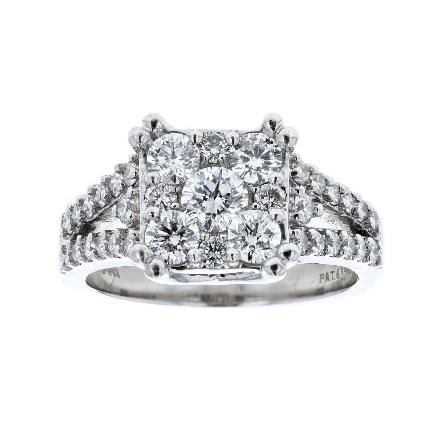 14KT White Gold 1.50ctw Diamond Estate Ring