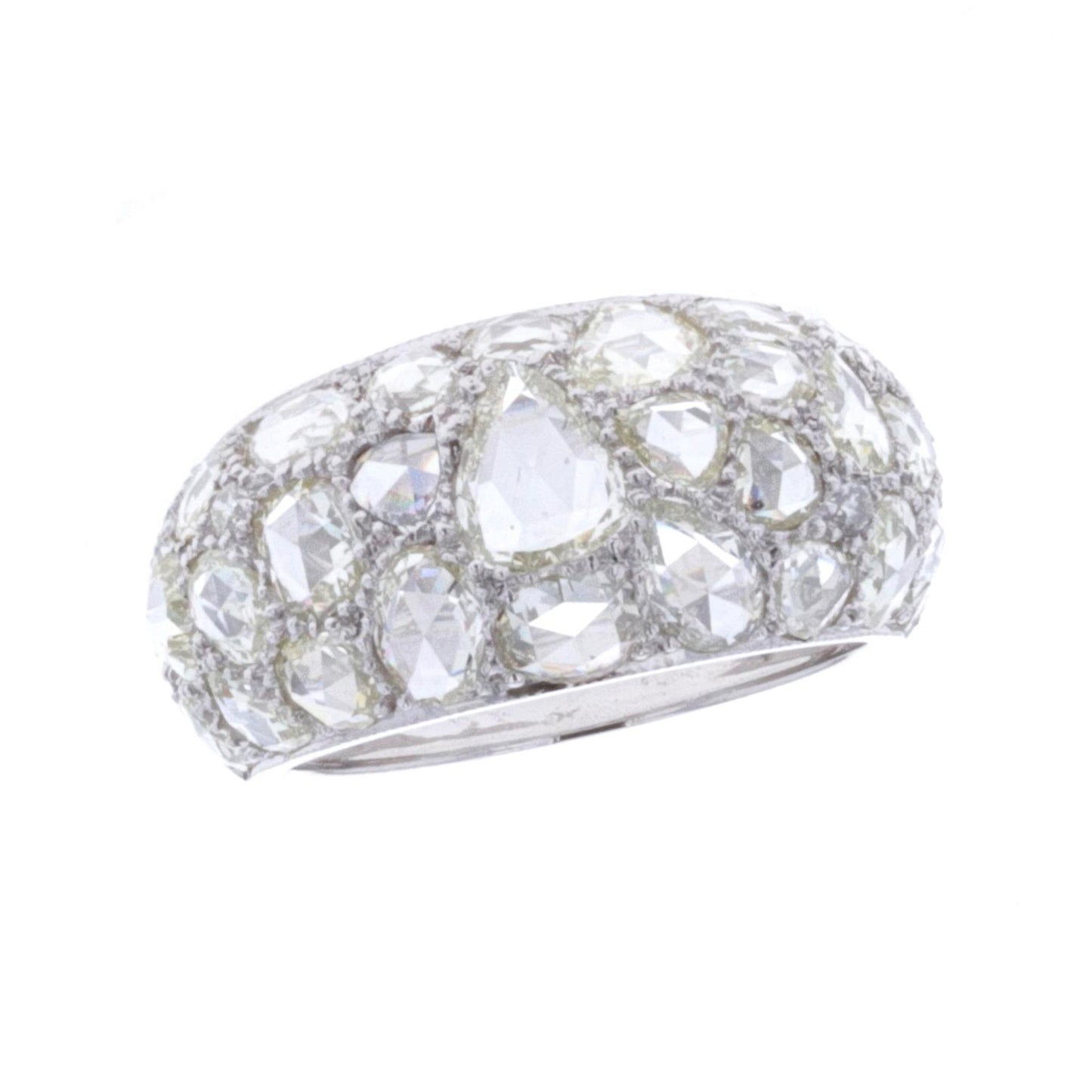 18KT White Gold 3.21ctw Diamond Estate Cocktail Ring