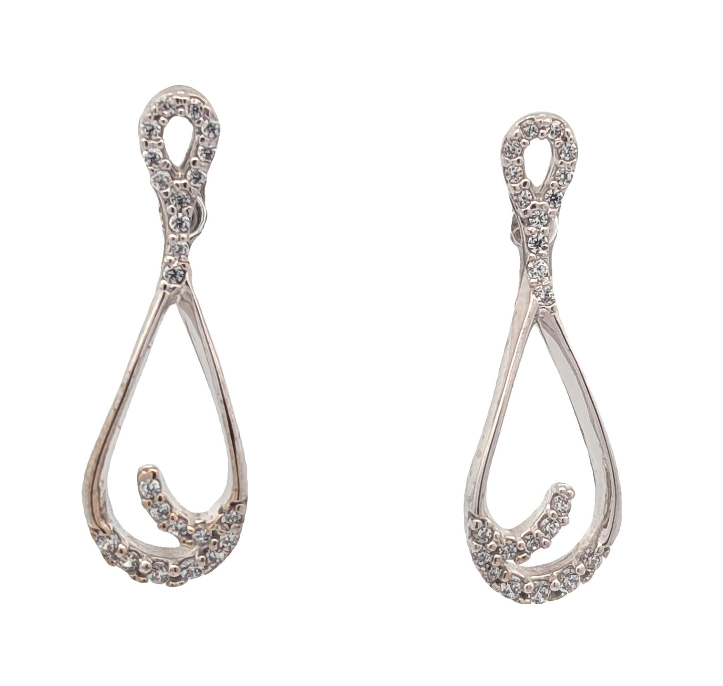 18KT White Gold 0.46ct Cubic Zirconium Custom Earrings