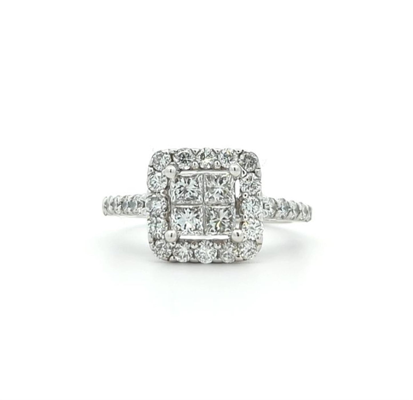 14KT White Gold 0.75ctw Diamond Estate Ring