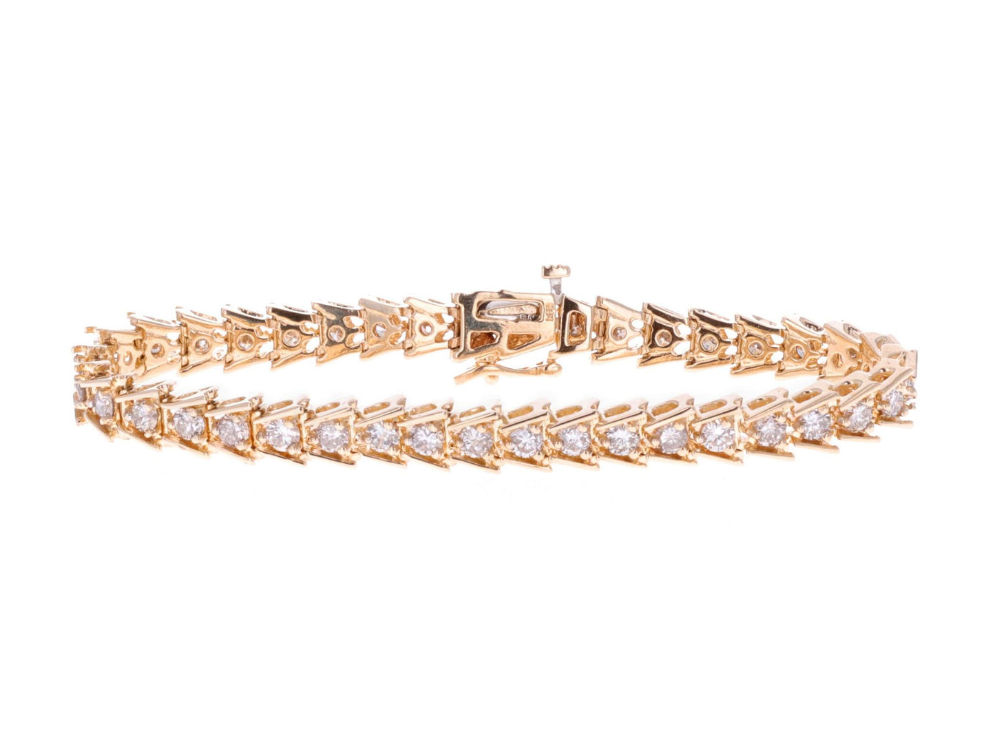 14KT Yellow Gold 5.50ctw Estate Diamond Bracelet