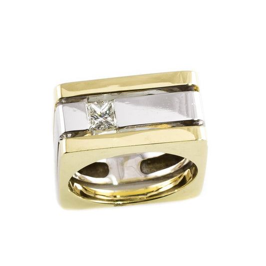 14KT Yellow and White Gold Diamond Ring