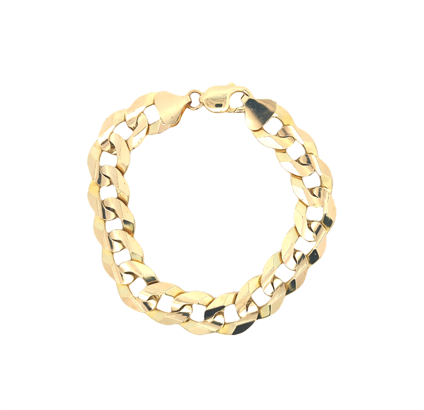 14KT Yellow Gold 9" Cuban Link Estate Bracelet