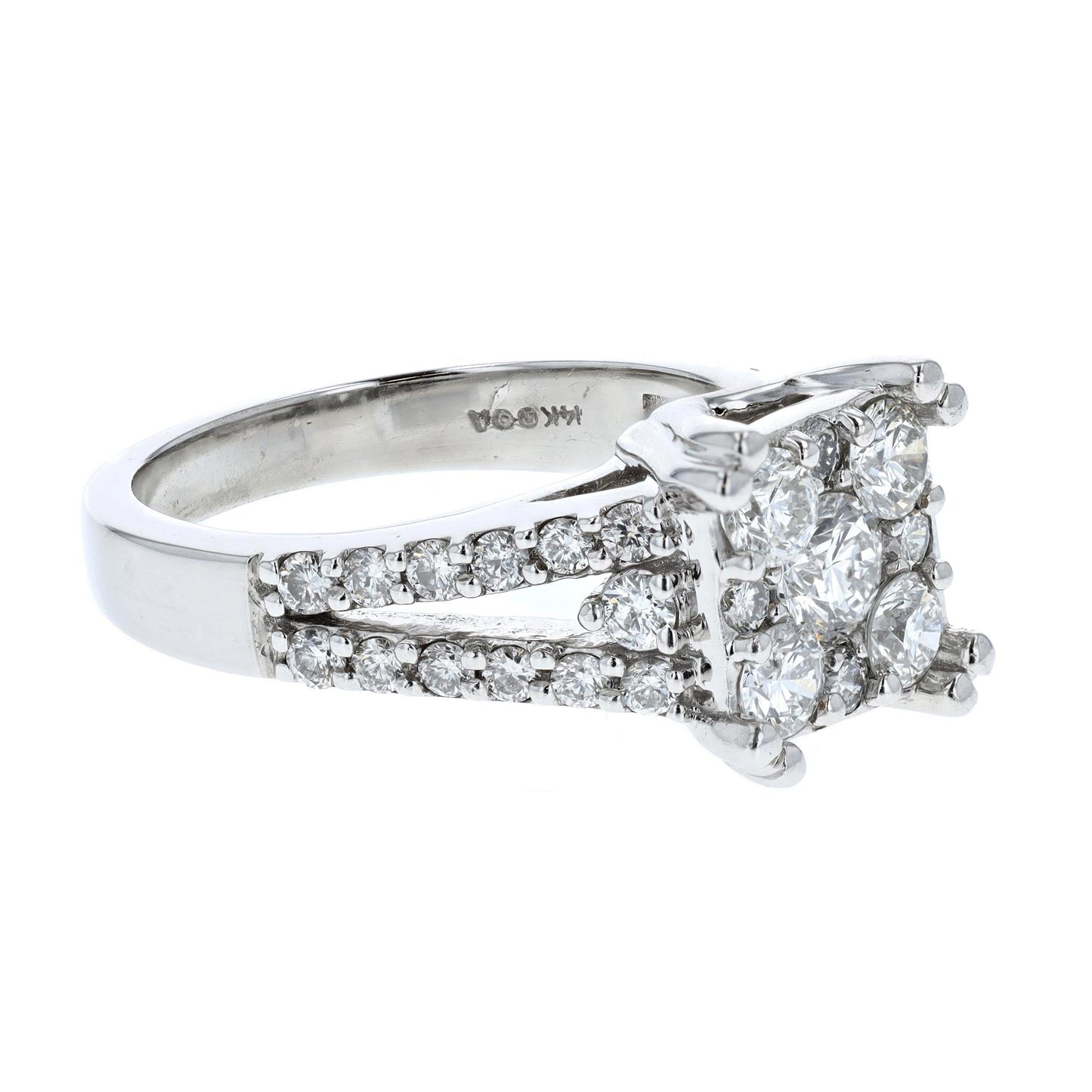 14KT White Gold 1.50ctw Diamond Estate Ring