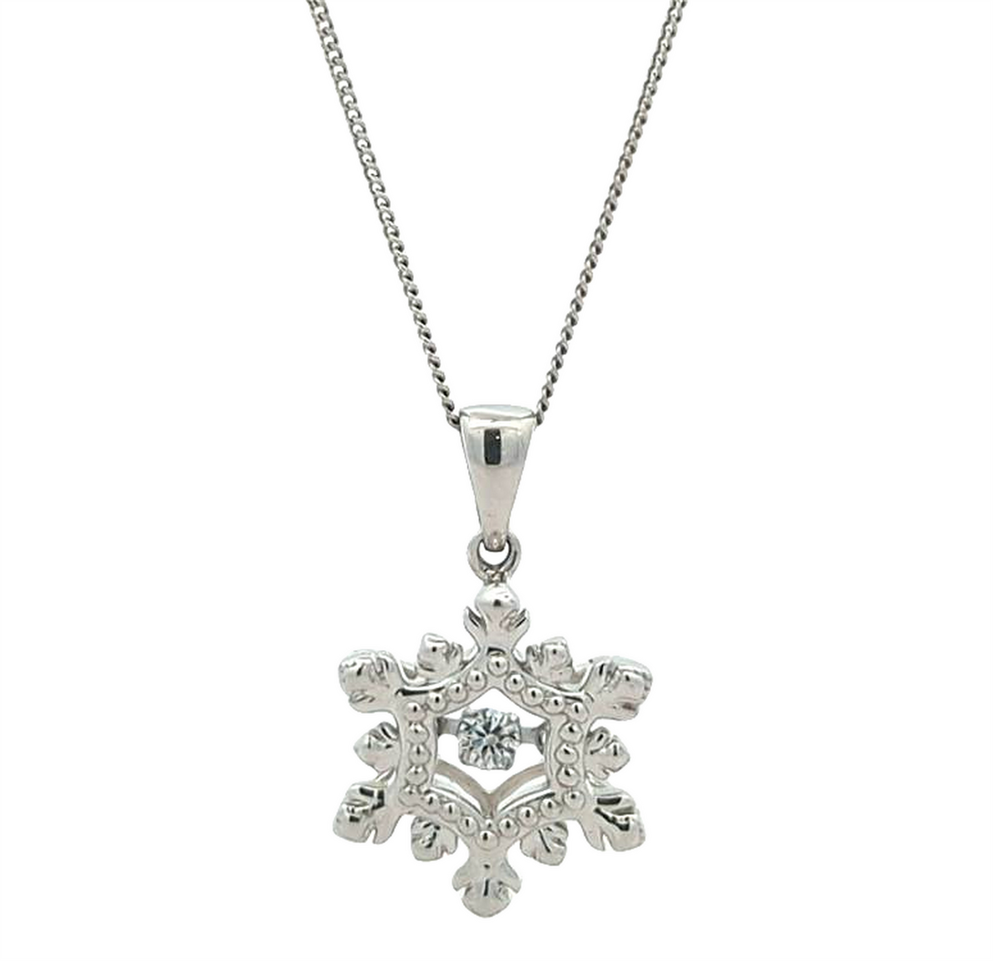 10KT White Gold 0.03ctw Diamond 18" Estate Necklace