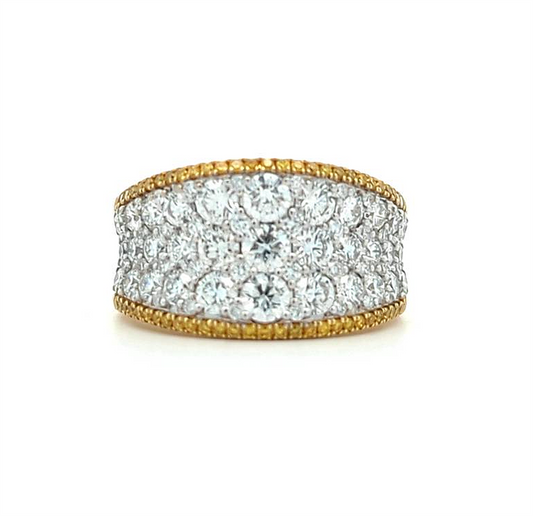 18KT Yellow and White Gold 2.25ctw Diamond "Simon G" Estate Ring