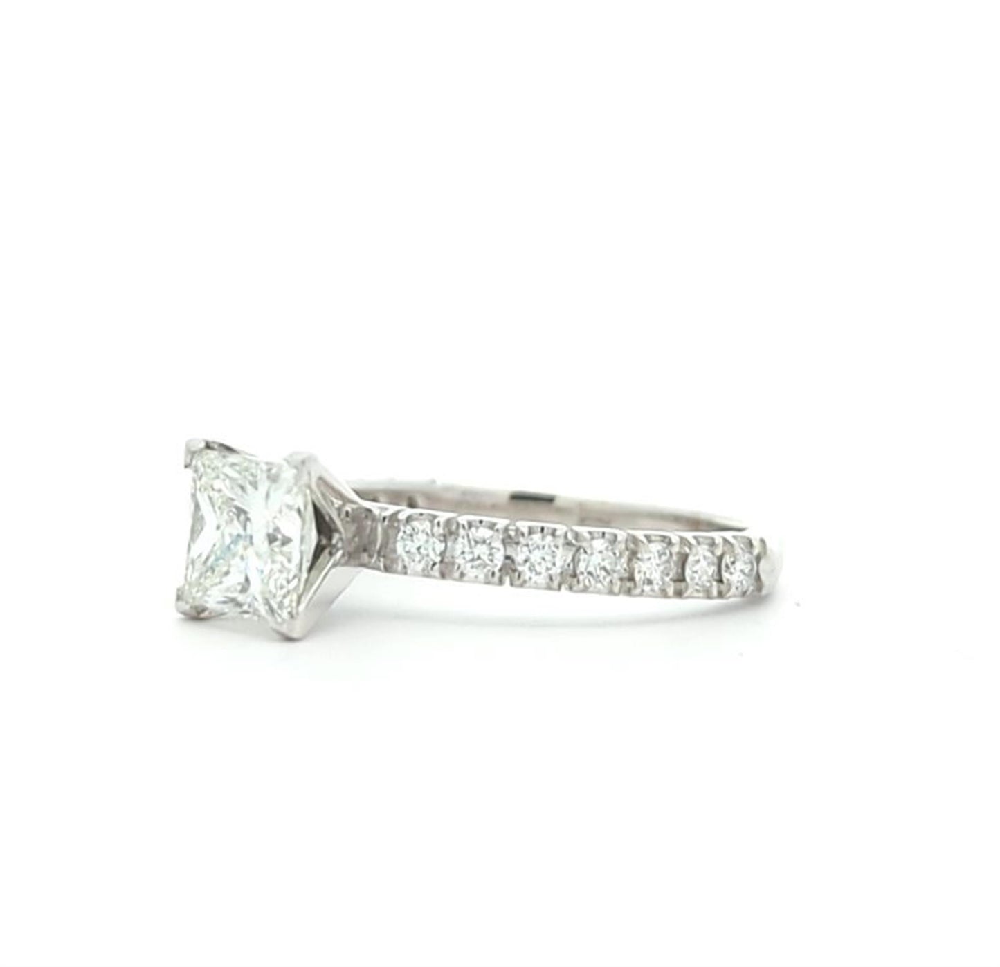 14KT White Gold 1.32ctw Canadian Diamond Engagement Ring