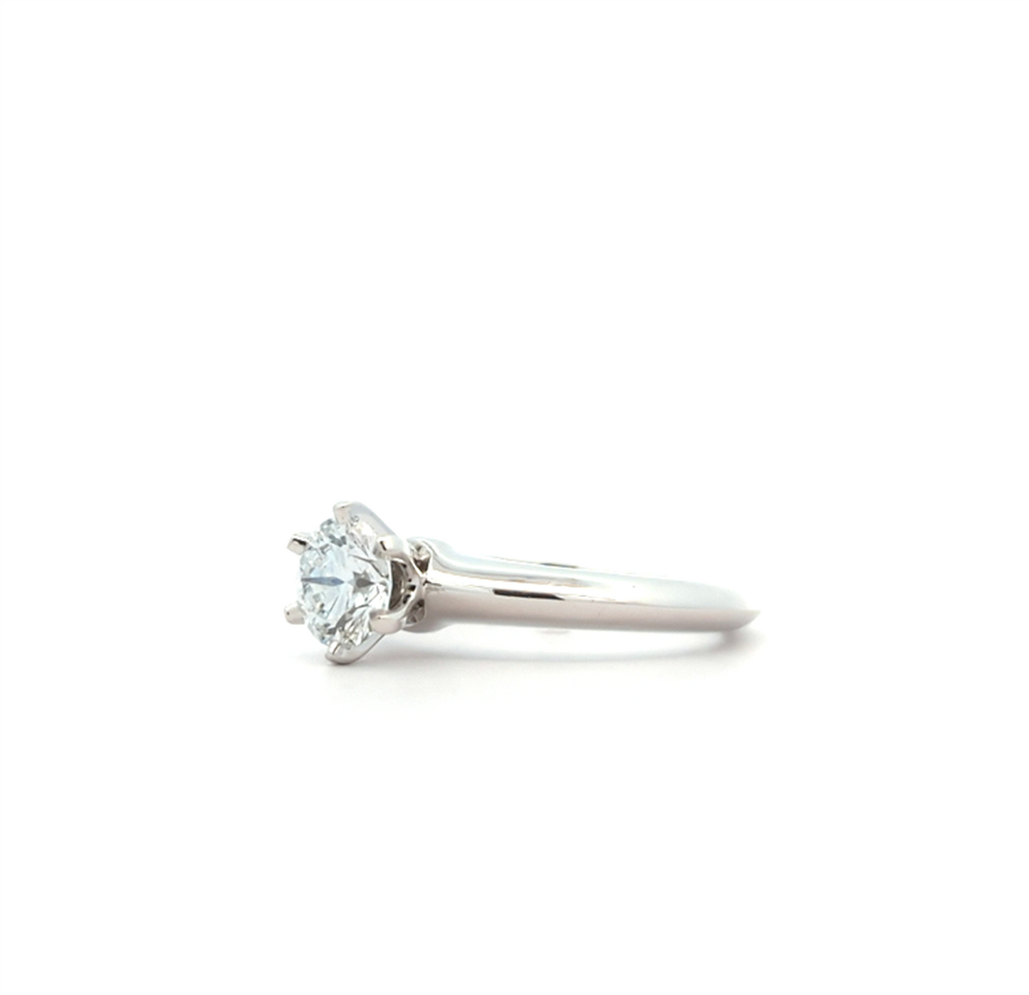 Platinum "Tiffany&Co." 0.76ctw Diamond Estate Engagement Ring