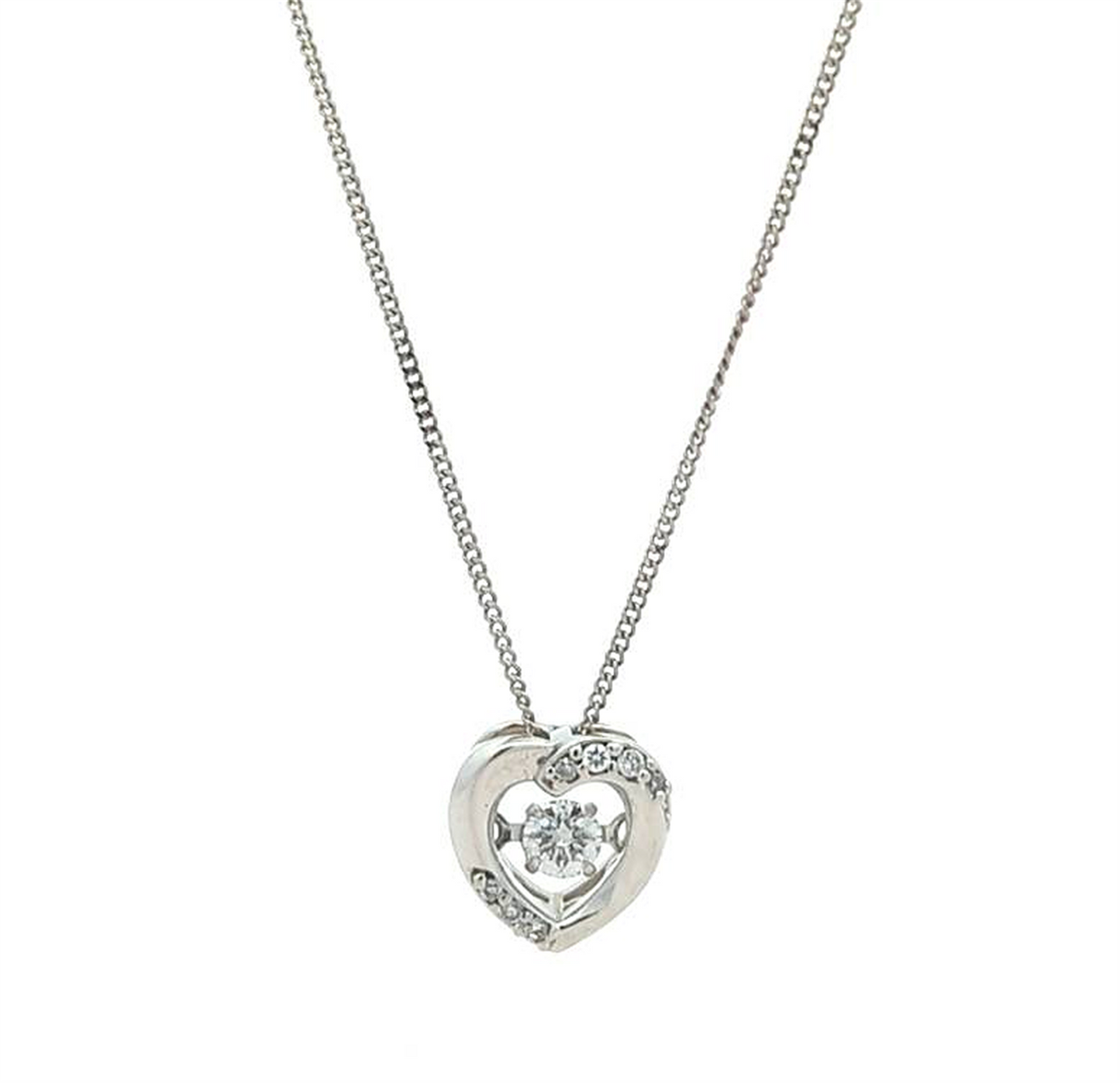 14KT White Gold 0.14ctw Diamond 18" Estate Necklace