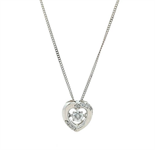 14KT White Gold 0.14ctw Diamond 18" Estate Necklace