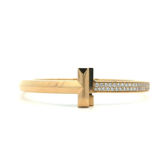 18KT Yellow Gold "Tiffany & Co" 2.37ctw Diamond Estate Bangle