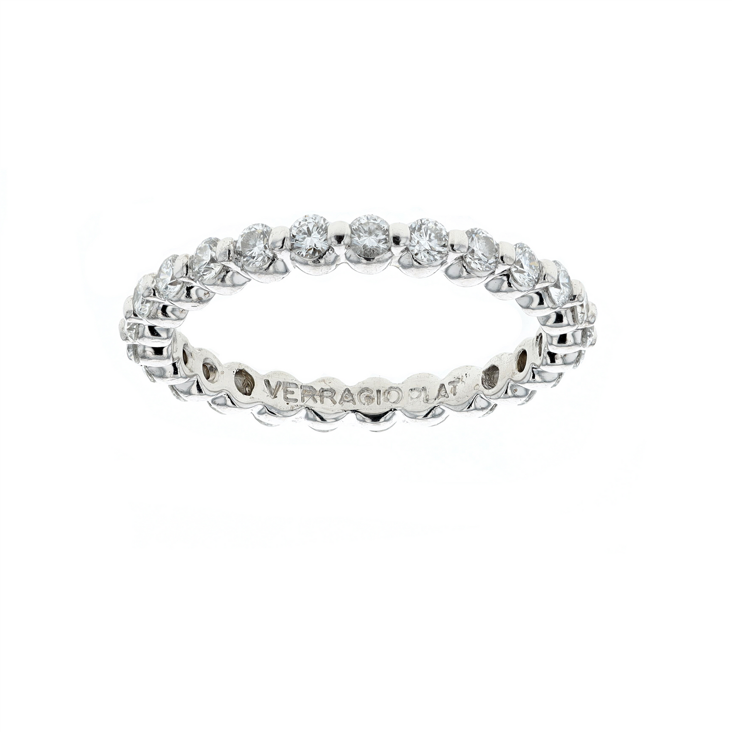 Platinum 0.77ctw Diamond Estate Eternity Band