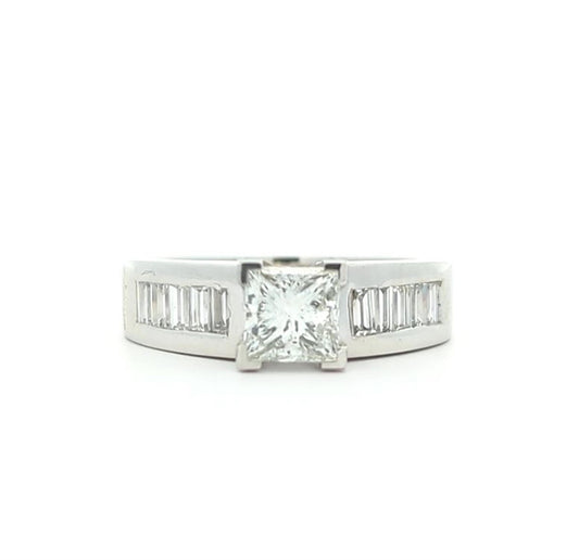 14KT White Gold 1.46ctw Diamond Engagement Ring