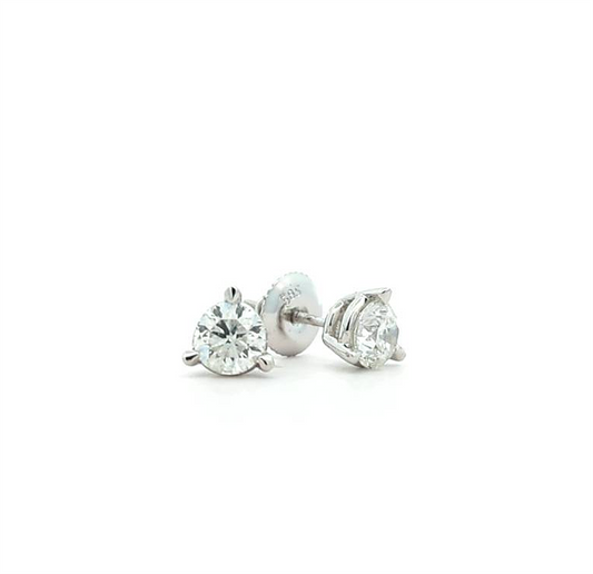 14KT White Gold 1.00ctw Diamond Stud Earrings