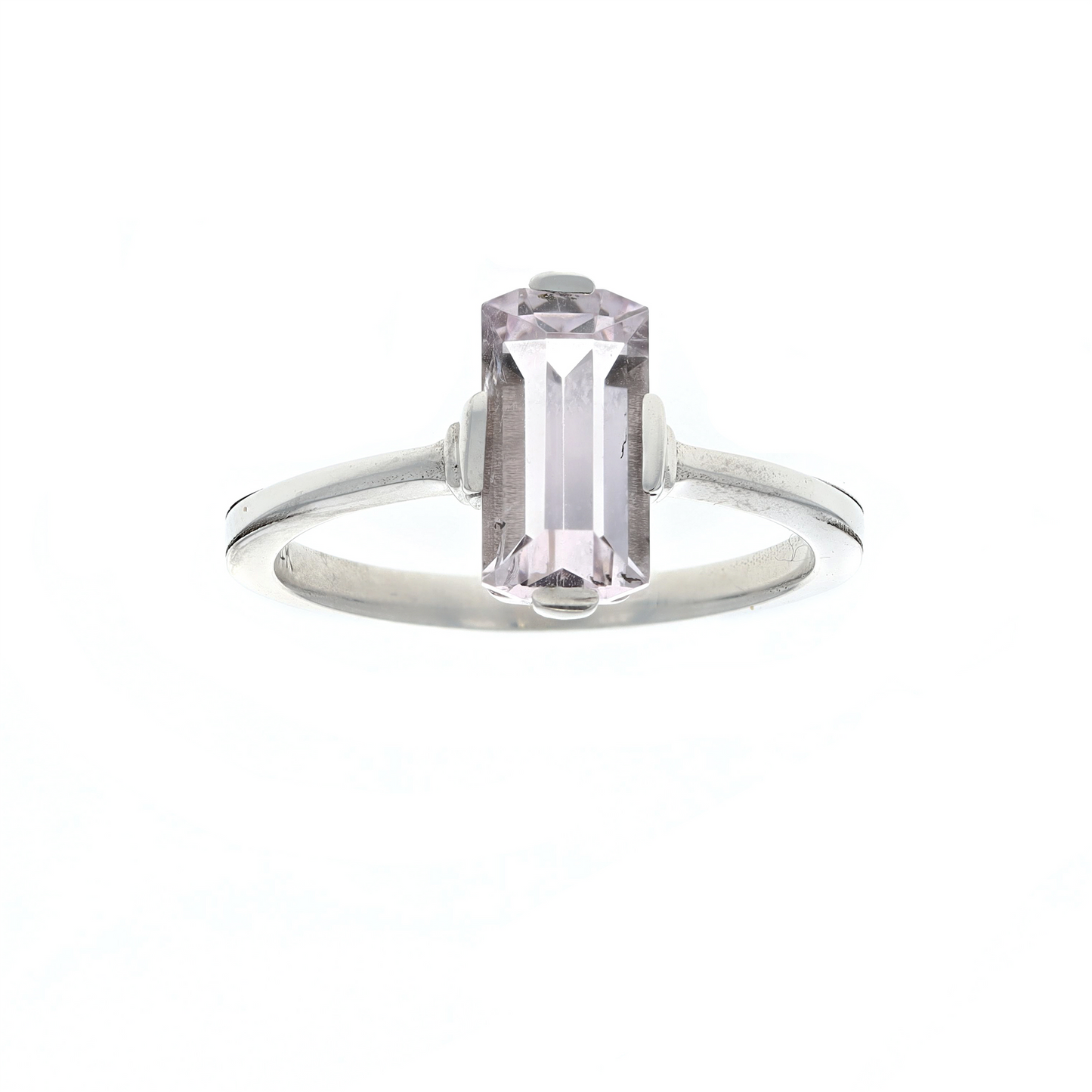 14KT White Gold Natural Morganite Ring