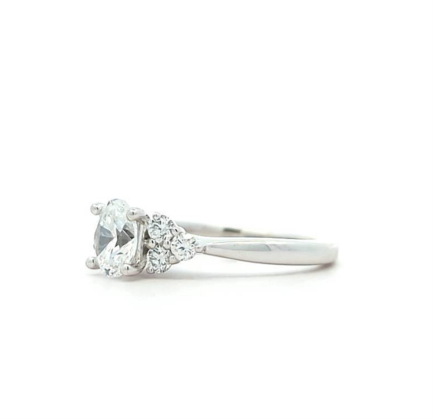 14KT White Gold 1.00ctw Diamond Estate Engagement Ring