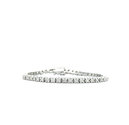 14KT White Gold 2.38ctw Diamond Estate 7.5" Tennis Bracelet