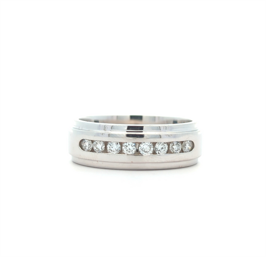 14KT White Gold 0.42ctw Diamond Estate Band