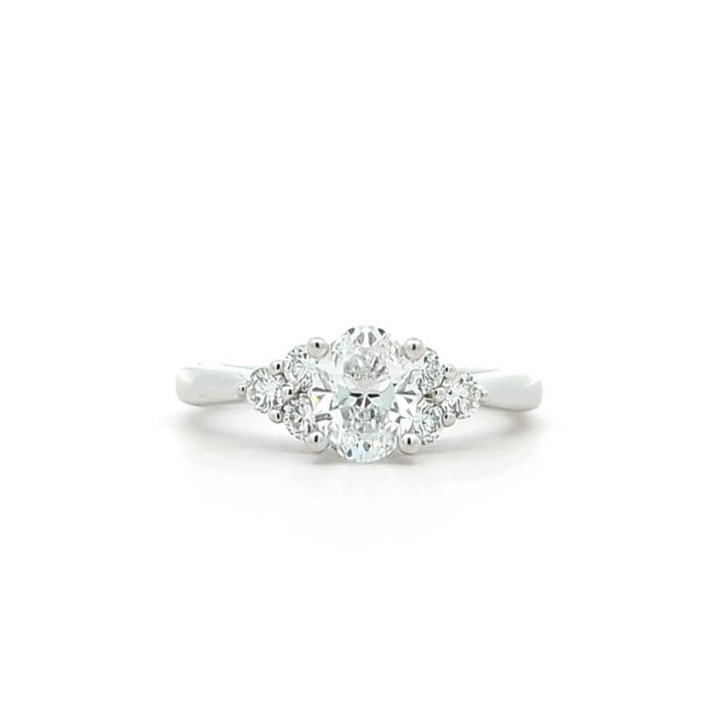 14KT White Gold 1.00ctw Diamond Estate Engagement Ring