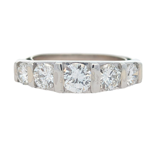 Platinum 1.24ctw Diamond Estate Band