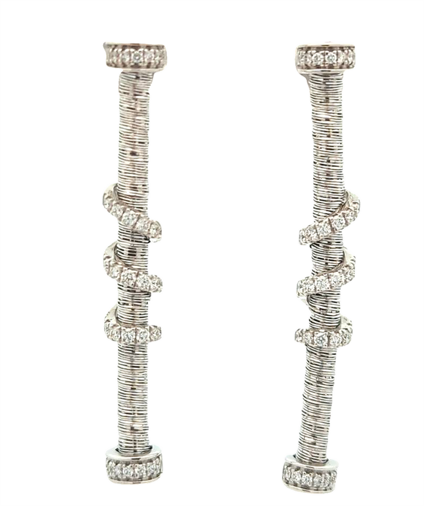 18KT White Gold 0.43ctw Diamond Estate Earrings