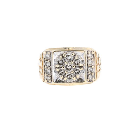 10KT Yellow with Rhodium Plating Gold 2.06ctw Diamond Estate Ring