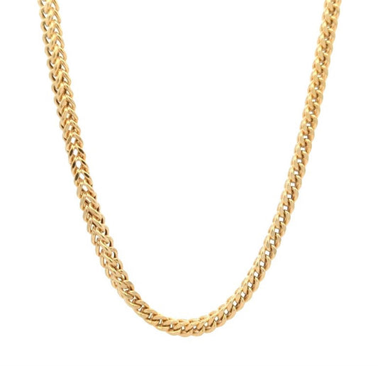 18KT Yellow Gold 22" 3.88mm Estate Square Link Chain