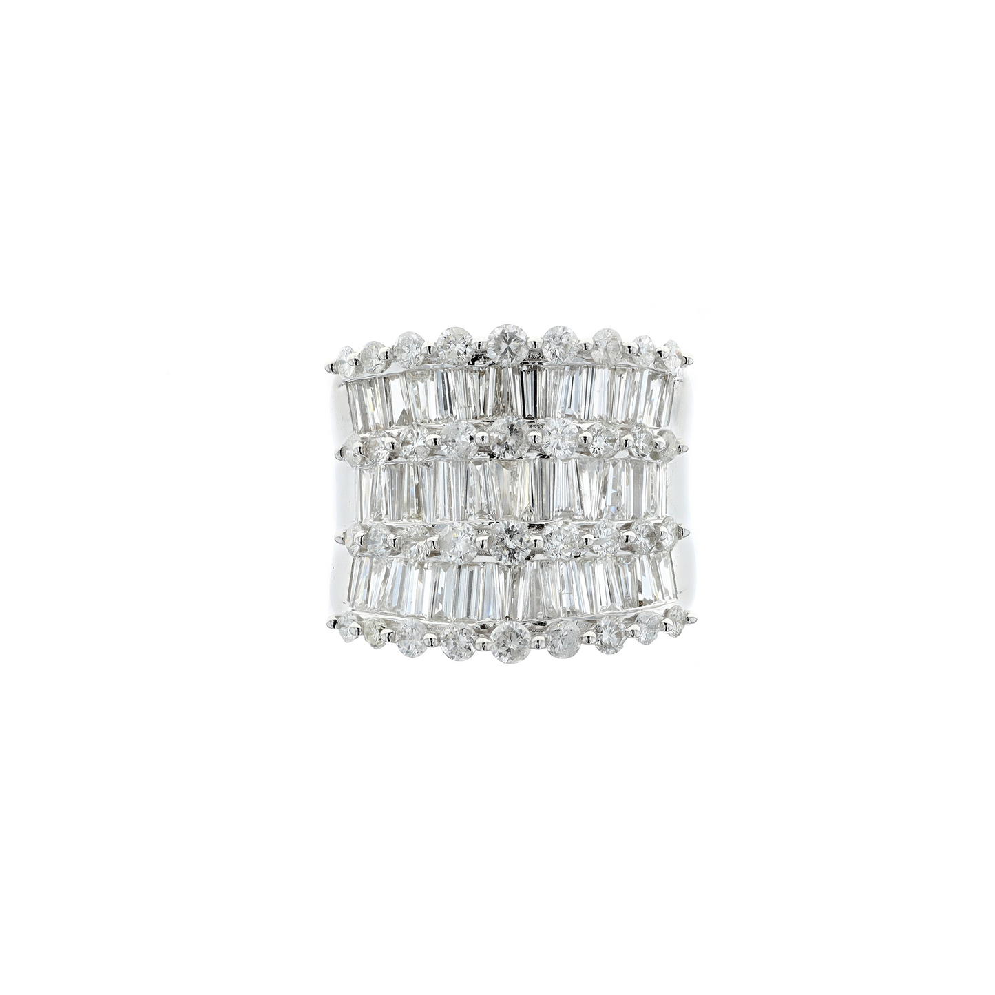 14KT White Gold 4.10ctw Diamond Estate Ring